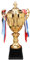 Starnearby Trophée d'or, Coupe Trophée Metal Grand 37CM pour Tournois Sportifs Compétitions, Trophée Récompense pour Enfants et Adultes