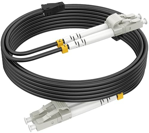 RamboCables 30m Gepanzerte Glasfaser-Kabel OM3 LC auf LC Duplex Multimode, LWL-Kabel für den Innen- und Außenbereich, 10GB 50/125um LSZH OD 3,0mm Schwarz