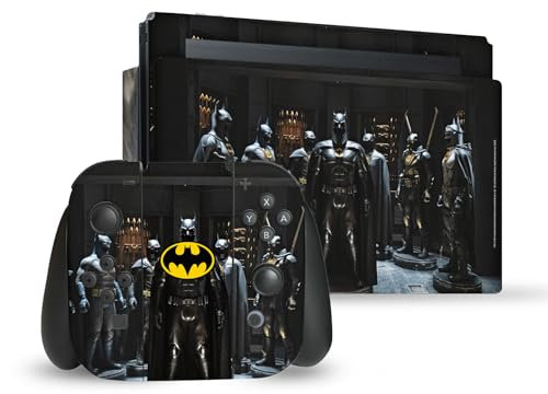 Head Case Designs Offizielle The Flash 2023 Batman Kostüm Grafik Kunst Vinyl Haut Gaming Aufkleber Abziehbild Abdeckung kompatibel mit Nintendo Switch Console & Dock & Joy-Con Controller Bundle
