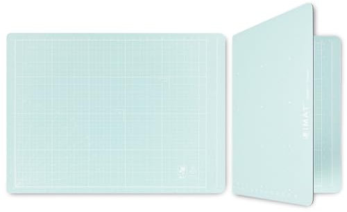 iMAT Klapp-Schneidematte, A4 (cm-Version), 22 x 30 cm, faltbar, geeignet für kleine Bastelarbeiten, Notizbücher, Modelle und Scrapbooking-Projekte (Hellgrün)
