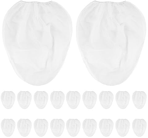Caoruiy 20 Pack Paint Strainer Bag, 5 Gallon Paint Strainer with Elastic Top Opening White Fine Mesh Filters Bag for Paint Gardening