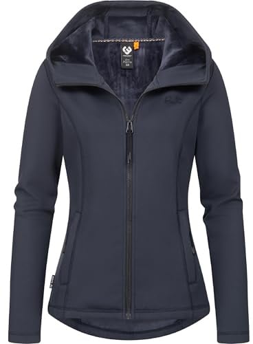 Ragwear Damen weiche Sweatjacke Trainingsjacke mit Kapuze Lyshka YOUMODO Navy Gr. XL