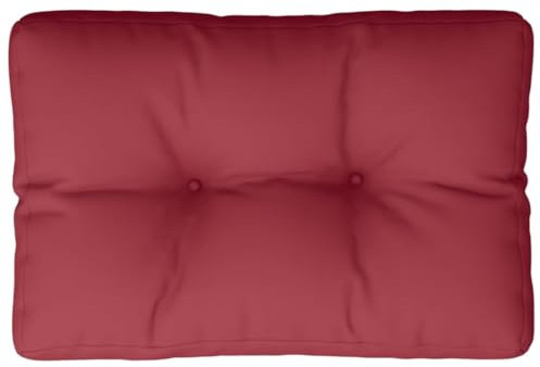 vidaXL Coussin de Palette Rouge Bordeaux 50x40x12 cm Tissu