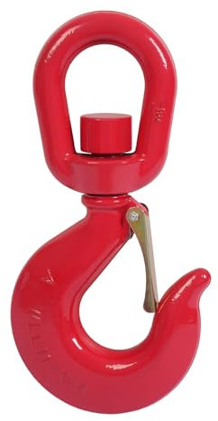 Lasthaken,Wirbellasthaken,Hebehaken Mit Sicherheitsverriegelung,Hochwertige Legierte Stahl,Tragfähigkeit 5T 11T,360° Drehbare,Kranhaken,Ösenlasthaken (11T)