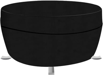 Couverture de foyer | Housse de foyer extérieur étanche pour foyers au propane,Housse de foyer à gaz ronde en tissu Oxford robuste, foyer de terrasse rond extérieur ou couverture de table, noir