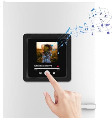 DIY Custom Album Fridge Sticker with Photo, Fridge Magnet Music Movement Can Play Songs and Adjust Volume, Home Decoration Gift for Music Lovers