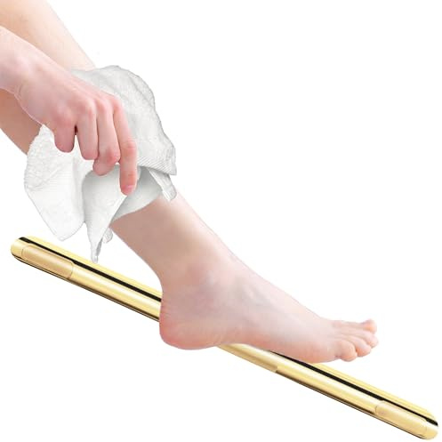 Shower Foot Rest, Corner Shower Bar for Shaving Legs, Wall Mounted Hotel Foot Ledge, Brass Bar Bathroom Foot Step (Polished Brass)