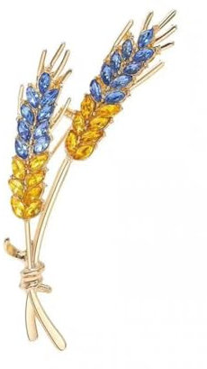 Épinglettes Ukraine en strass, drapeau national de l'Ukraine, épingle de drapeau d'amitié ukrainienne, badge souvenir ukrainien B pour vêtements