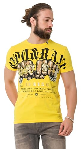 Cipo & Baxx Herren T-Shirt Freizeit Sommer T-Shirt