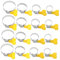 HOUDERCO 16Pcs Adjustable Stainless Steel Hose Clamps with Handy Handle Durable Pipe Clamps for Plumbing Automotive and Industrial Applications