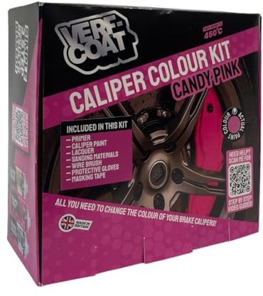 Verf-Coat Brake Caliper Paint Kit – Candy Pink - High Temperature Caliper Painting Kit for Cars – Complete DIY Set