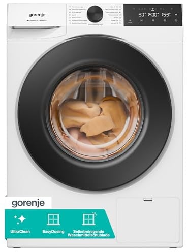 Gorenje W5G484A3P1 Waschmaschine mit Dampffunktion /8 KG /1400 U-Min/ConnectLife /15 Programme/UltraClean/AquaStop/SteamTech /30% besser als Energieeffizienzklasse A/Weiß