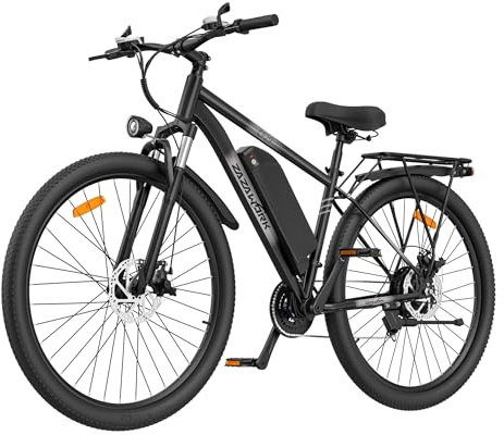 CHEEVALRY E-Bike Mountainbike CF29, Weißgrün 48V15AH Akku | 25km/h, 80-100km Reichweite, 21-Gang, Federgabel & Hydraulikbremsen, Herren Damen