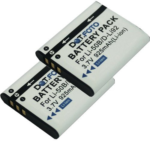 2 x Dot.Foto D-LI92 Premium 3.7v / 925mAh Akku für Pentax
