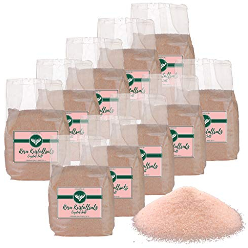 Azafran Rosa Kristallsalz (bekannt als Himalaya Salz) Steinsalz Ursalz fein 10kg