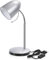 Aigostar schreibtischlampe kinder retro， tischlampe mit kabel， ohne glühbirne， passend für E27 modell glühbirne (Max 11 W)， desk lamp mit flexibler metallarm， nachttischlampe， silber