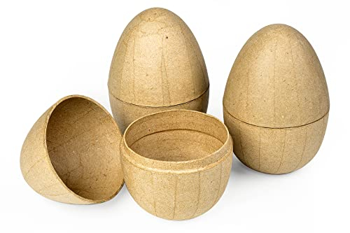 3Stk. Pappmaché Eier teilbar 13cm hoch ø8,8cm Decopatch Serviettentechnik Ostern