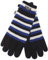 EEM Strick Handschuhe HAMBURG mit Thinsulate Thermofutter aus Polyester, Strickmaterial aus 100% Baumwolle, Fußball; schwarz-weiß-blau, M
