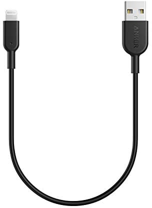 Anker iPhone Ladekabel Powerline II iPhone Kabel 0,3m USB auf Lightning Kabel, für iPhone 14/13 / 12/11 / X/XS/XR/SE / 8 Plus / 7/6 und mehr (Schwarz)
