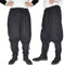 MAYLYNN Mittelalter Hose mit Taschen und Schnürung Wikinger Kelte, schwarz, Größe:L