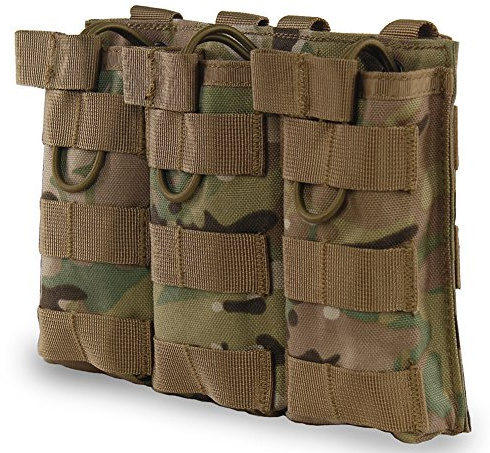 Tactical MOLLE Triple Open-Top Magazine Pouch FAST AK AR M4 FAMAS Mag Military Pouch Outdoor Paintball Airsoft 1000D Nylon