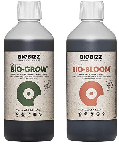 BioBizz - Bio Grow & Bio Bloom Organic Soil Plant Nutrients (500ml - Grow & Bloom)