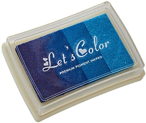 Mopec K43.03 Cuscinetto inchiostro sfumato blu per dito, 7,5 x 5,2 cm, Schiuma, 7.5 x 5.2 cm