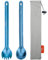 TiTo Titanium Long Handle Spork and Spoon Eco-Friendly Ultralight Portabale Flatware for Outdoor Camping Backpacking Hiking Travel Picnic Tableware with Bag(2pcs Blue)
