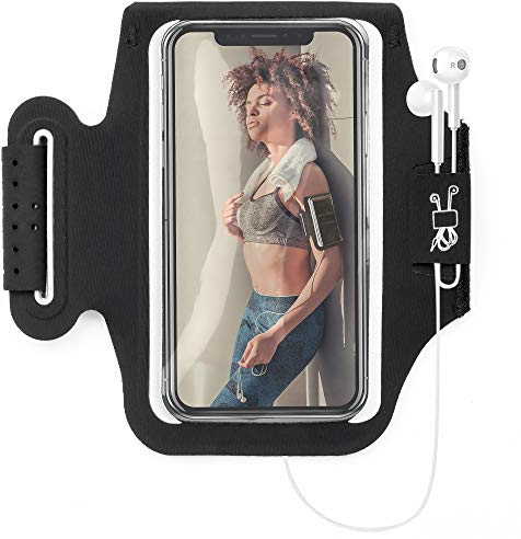 Migeec Sportarmband Handy Armband für iPhone 11 Pro max XR XS X 6s 7 8 Plus SE 2020 Galaxy S7 S8 S9 S10 S20 Plus mit verstellbarem Bandkartensteckplatz für Radfahren Wandern