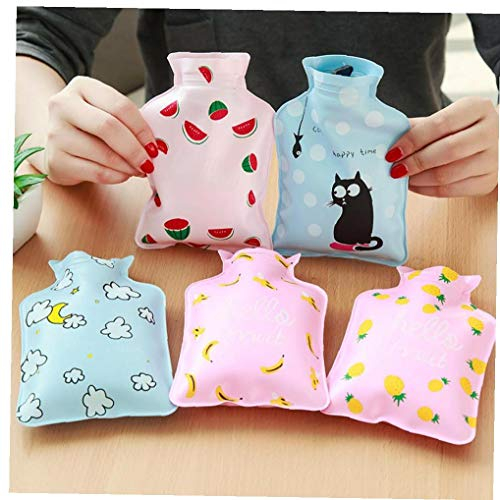 AMOYER 2pc Hand warmes Wasser Mini Wärmflaschen Flasche Tragbare Handwärmer-Taschen-Hand Füße Hot Water Taschen, zufällige Farbe