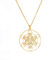 TEAMER Metatron Würfel Halskette Heilige Geometrie Anhänger Siegel des Erzengels Engel Halskette Edelstahl Schmuck (GOLD)
