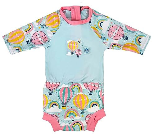 Splash About Happy Nappy Sunsuit avec Couche de Bain intégrée Bébé Unisexe, Up & Away, 12-24 Mois