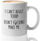 Bubble Hugs Sarcasm Kaffeetasse, 325 ml, Weiß – I Can't Adult Today, Don't ing Make Me – Sarcasm Funny Jokes Silly Inappropriate Humorous Lustig
