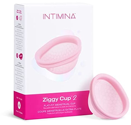 INTIMINA Ziggy Cup 2 – Disque Menstruel Réutilisable Extrafin au Design Plat, Coupe Menstruelle, (Taille A)