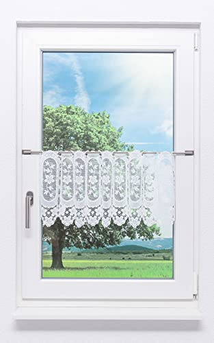 LYSEL Scheibengardine Blumenliane #1W (BxH) 175cm x 30cm weiß
