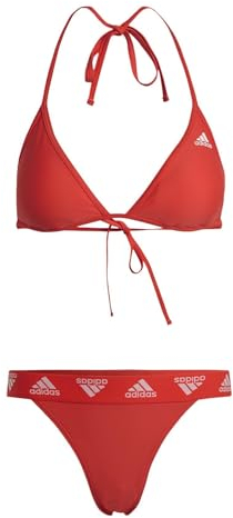 adidas Damen Triangle Bikini, Bright red/White, L