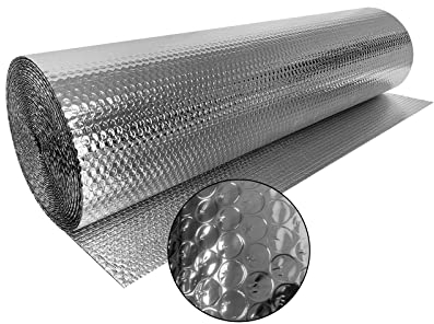 ACXIN Lámina aislante de plástico de burbujas de aluminio, lámina aislante para mantener el calor, aislamiento del techo, lámina térmica para ventanas, coches, adecuada para aislamiento térmico,