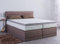 AUKONA Boxspringbett Hanna 120x200, Braun H3, 7 Zonen Taschenfederkern-Matratze, H2 H3 H4, Komfortschaum-Topper, Lieferung und Aufbau kostenlos