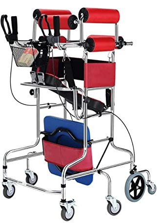 HHUARI 200kg/440lbs Rollator Walker mit 8 runden Rädern und Toilettensitzhöhenverstellung Rehabilitationstraining für ältere behinderte Erwachsene The New
