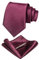 JEMYGINS Ensemble Cravate Homme en Satin Multicolore avec Pinces à Cravate et Carré de Poche caoutchouc de vin rouge marron