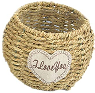 Cabilock Panier De Rangement En Osier Panier De Fleurs En Paille Cache-pot En Jonc De Mer Paniers Tissés De Fleurs Pots De Fleurs Tissés Cache-pot Naturel Plante Panier Décoratif Bambou