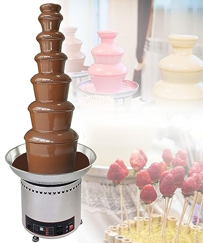Máquina de fuente de chocolate eléctrico para fiestas, máquina de fusión de chocolate de 7 niveles, fuente comercial de chocolate caliente de acero inoxidable para salsa de queso BBQ Party ,7Tier