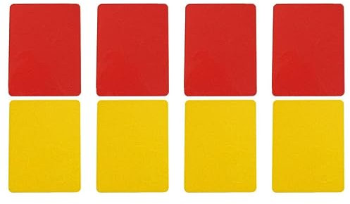 Gadpiparty 8pcs Referee Red Yellow Cards Football Soccer Sports Judge Cards Portable Referee for Football Matches and Sports Events