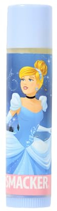 Lip Smacker Disney Princess Collection, Bálsamo Labial Individual Cinderella para Niños, Seguro de Usar y Libre de Color para un Acabado Natural, Sabor Vanilla Sparkle