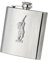 Farm Cottage Brands Flasque rectangulaire en acier inoxydable avec entonnoir dans une boîte de présentation – avec un motif de fusil de chasse en étain 177 ml