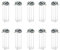 lalaleny 10 Stück Blumenständer Hochzeits Mittelstücke 60cm Acryl Vase klar Spalte Blume Display Stand Geometrische Blumenständer Mittelstücke Vase Für Party Geburtstag Empfang Hochzeit