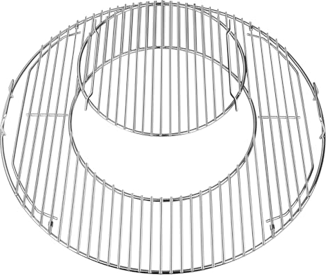 FlameDuty Grillroste Ersatz für Weber 8835, 57,1 cm Holzkohlegrills, Wasserkocher, Performer, Master-Touch, Holzkohle-Smoker, 54,6 cm Gourmet-Grillsystem, Scharnierrost-Teile aus Edelstahl