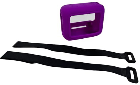 BeisDirect GO4 Étui en silicone pour haut-parleur Bluetooth portable JBL GO 4, étui de transport de voyage pour haut-parleur de vélo avec sangle fixe (violet)