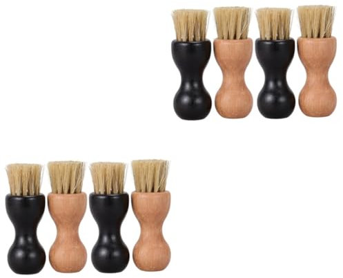 Gogogmee 8 STK tragbare Bürste reinigungsbürste schuhputz Cleansing Brush Schuhpflege-Produktset schuhbürsten Harter Sneaker-Reiniger Bürste für Schuhapplikatoren Bäume Multi Münze Hölzern