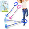 Jalunth Springring Fußkreisel Swing Wheel Outdoor Draußen Garten Draussen Blinkender Spielzeug Spiele Kinder Erwachsene Jungen Mädchen 5 6 7 8 9 10 11 12 13 Jahre Nikolaus Geschenke mit LED Licht Rad